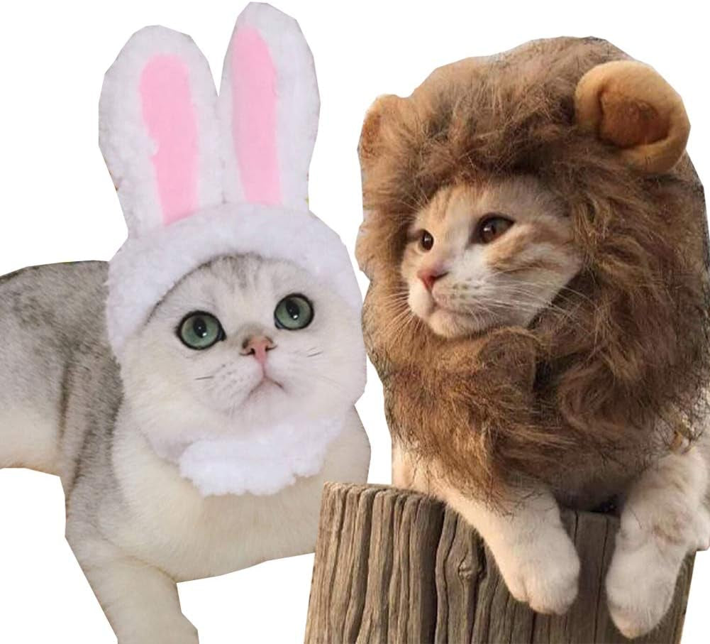 thumbnail image 2 of Niktule Cat Lion Mane, Lion Mane Dog, Dog Hat Lions Mane Cat Costume, Lion Mane Wig For Pet Cat Costume, Smooth, Washable Costume Hat With Lion Hair 2 of 10