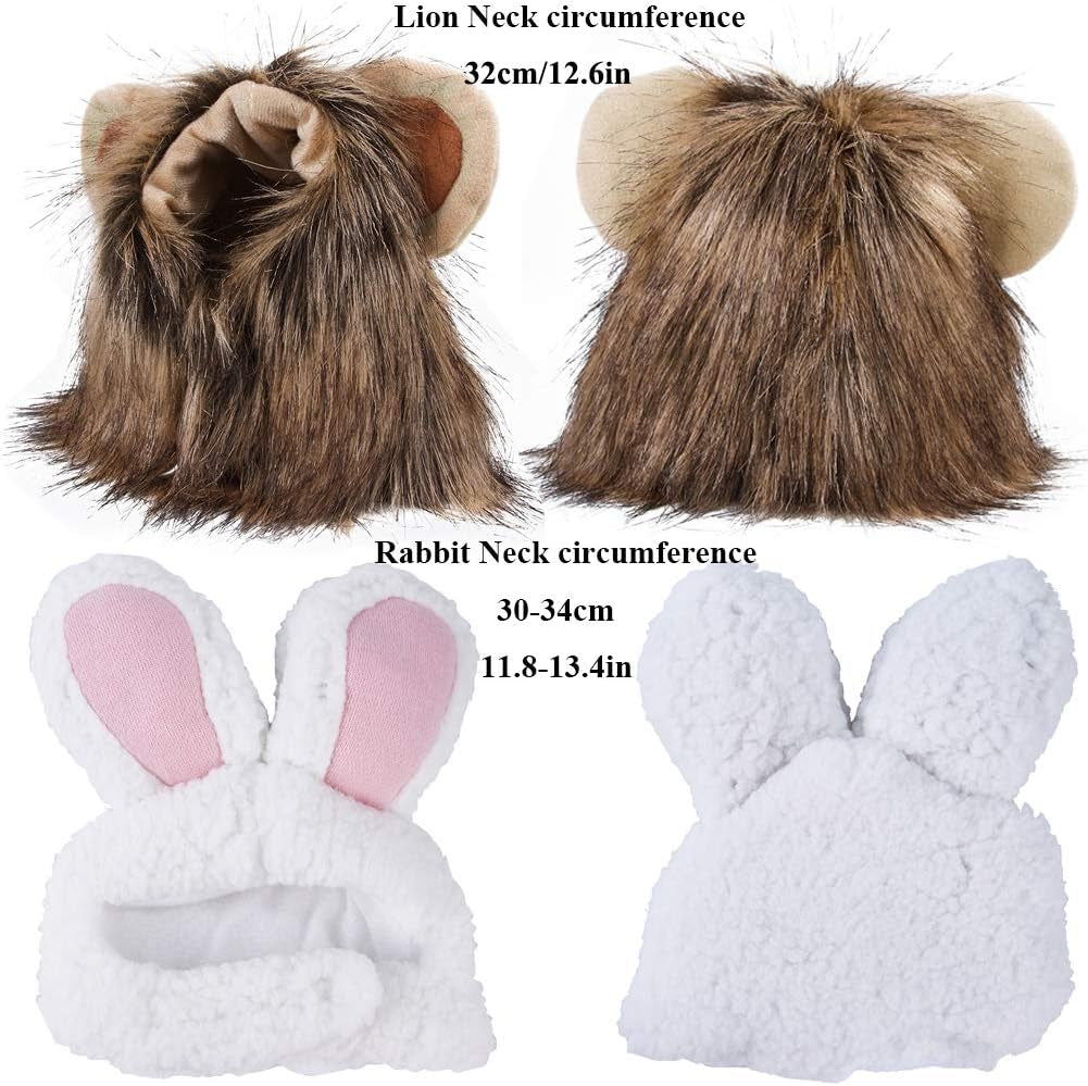 Parrucca Di Leone Di Animale Pet Cosplay,Lion Hair Copricapo Per Cani E Gatti Piccoli,Criniera Leone Per Cani,Costume Natale Party Animale,per Animali Domestici Con Circonferenza Collo 26-32 Cm,2-4kg
